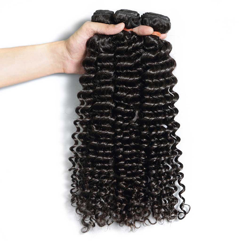 Grade 10A 2/3 bundles with 13x4 lace frontal deep wave