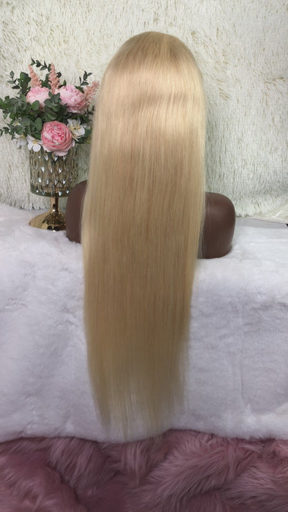 Blonde Wig Body Wave Straight Deep Wave Human Hair Wigs 613# 13x4 Colored Wigs 180 Density