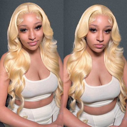 Blonde Wig Deep Wave Body Wave Straight Human Hair Wigs 613# 13x4 Colored Wigs 180 Density