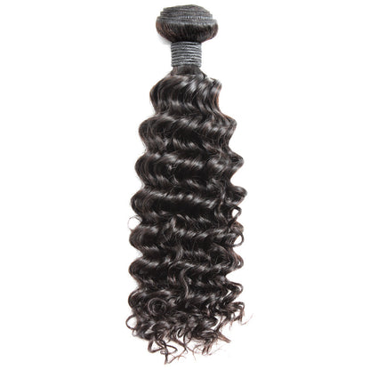 10A Human Hair Bundles Hair Weave 10-30 Inch 1 Bundle- 4 Texture #1b Color