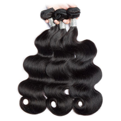 Grade 9A 2/3 Virgin Hair Bundles With 13x4 Lace Frontal Body Wave