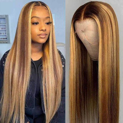P4/27 Honey Blonde Straight/Body Wave/Deep Wave/ Water Wave 13x4 Lace Frontal Wig