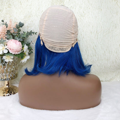 Queen Hair Inc Colored Bob Wig Human Hair Wigs Blue