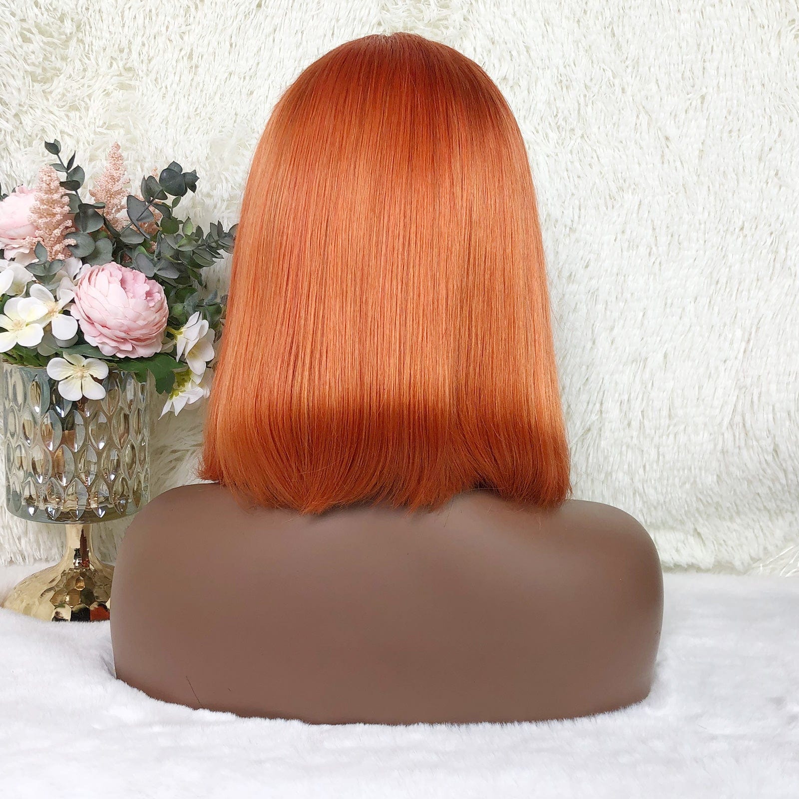 Queen Hair Inc Colored Bob Wig Human Hair Wigs Orange