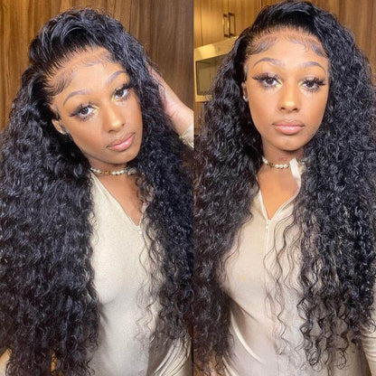 Queen Hair Inc 10a+ 13x6 HD Lace Front Human Hair Wigs 200% Density Water Wave Glueless Wigs