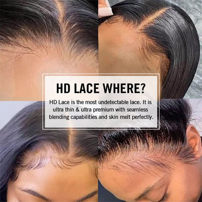 Queen Hair Inc 10a+ 200 Density Virgin Hair 13x4 Silky Straight Human Hair Lace Front Wigs