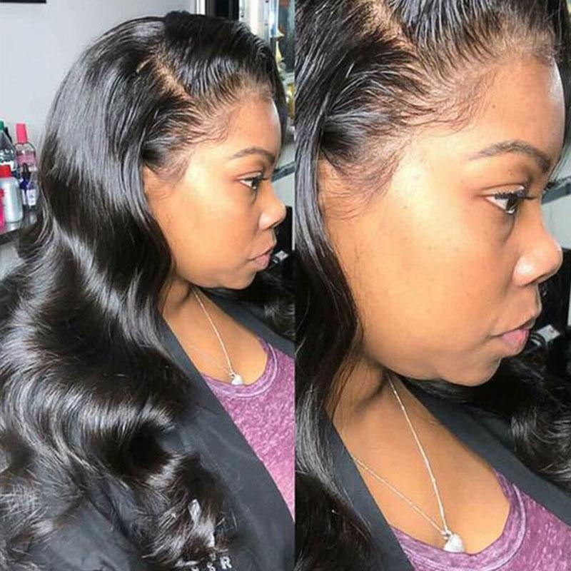 Queen Hair Inc 10a+ 150% 13x4/13x6 Lace Frontal Wigs Body Wave #1B