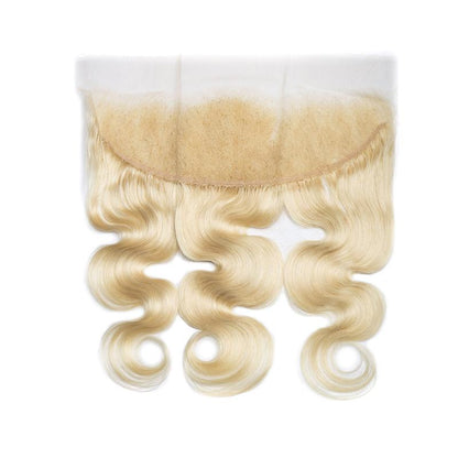 Queen Hair Inc 10A  613 Blonde Hair 2/3bundles with 13*4 Lace Frontal Body wave 100% Human Hair