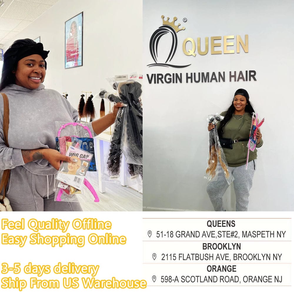 Queen Hair Inc 10a+ 200 Density Virgin Hair 13x4 HD Lace Frontal Wigs Deep Wave Human Hair