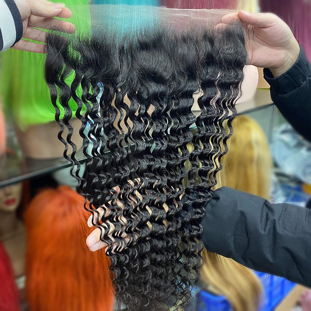 Queen Hair Inc 13x4 HD Lace Closure Free Part Deep Wave 100% Virgin Human Hair