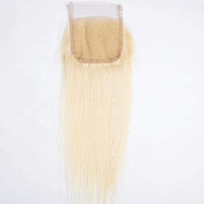 Queen Hair Inc 4x4 Lace Closure #613 Blonde Color Free Part Straight