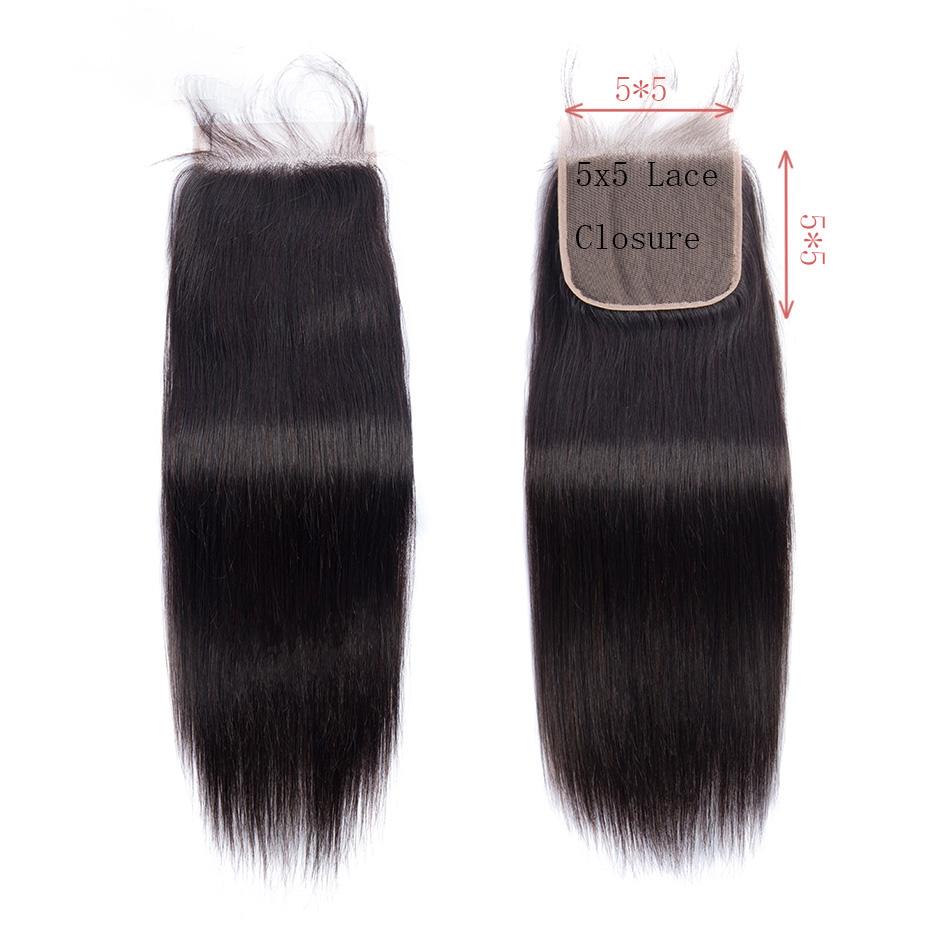 Queen Hair Inc 5x5 Lace Closure Free Part Straight 100% Human Hair