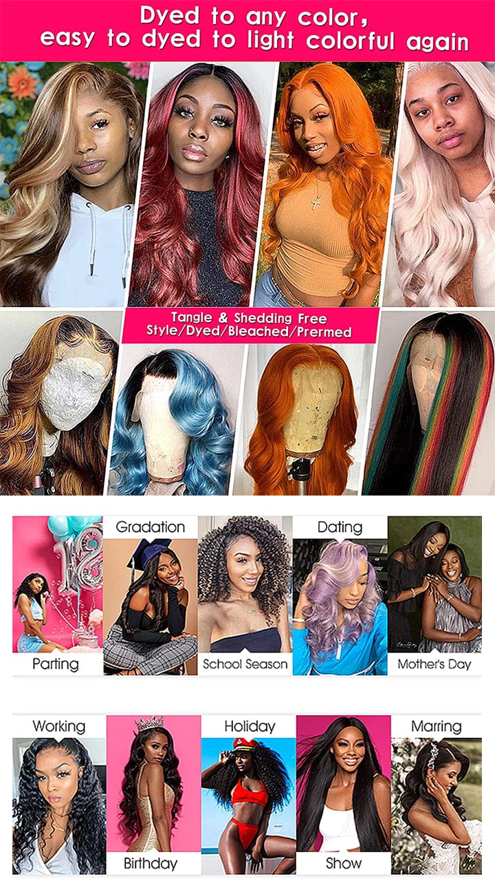 Queen Hair Inc 3/4bundles 613 Blonde Hair Weave 12-30inch Body wave Virgin Human Hair