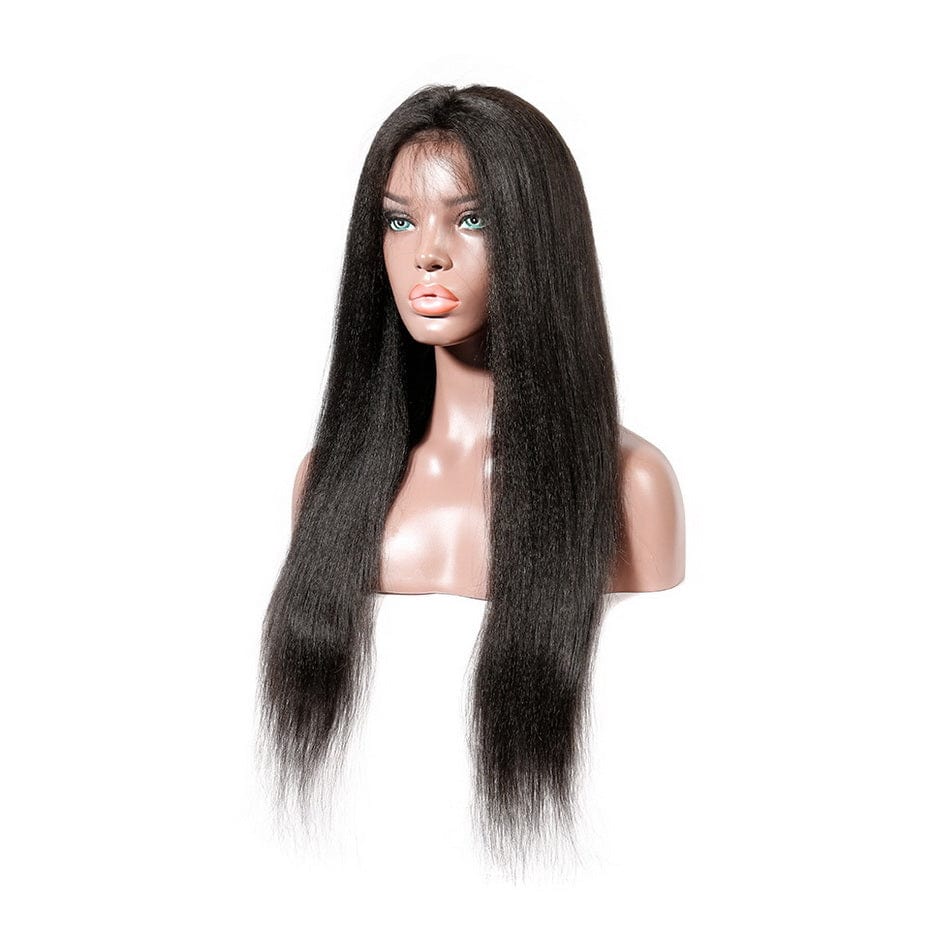 Queen Hair Inc Virgin Hair Full Lace Wigs Natural Color hair 100% Human Hair Kinky Straight