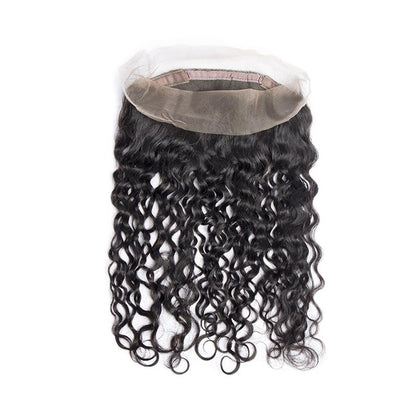 Queen Hair Inc 360 Lace Frontal Free Part Water wave Natural Black 100% Human Hair